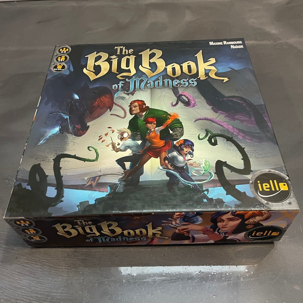 IELLO The Big Book of Madness Cooperative Board Game Fantasy Wizard Complete